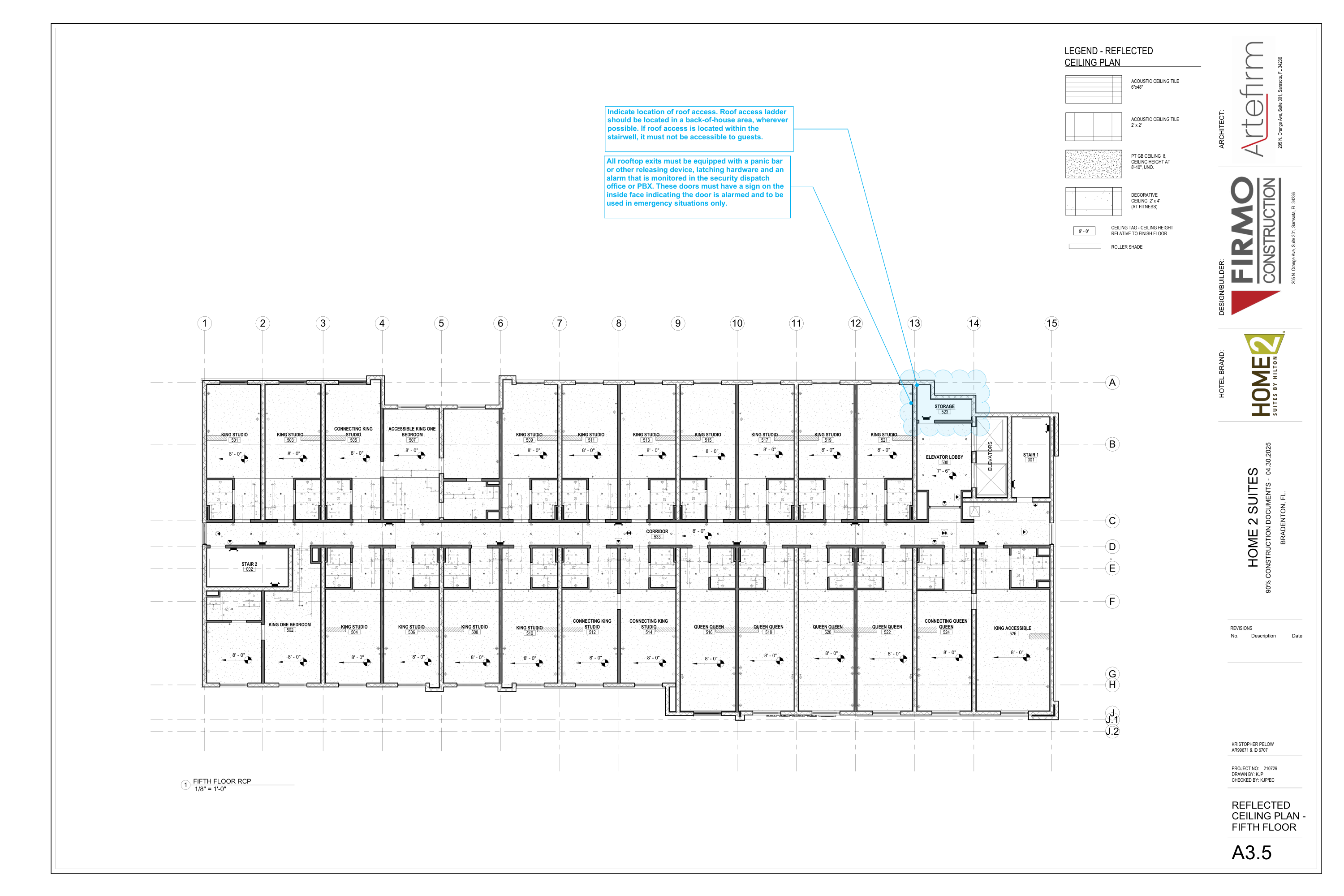 A3.5 Fifth Floor Reflected Ceiling Plan original source