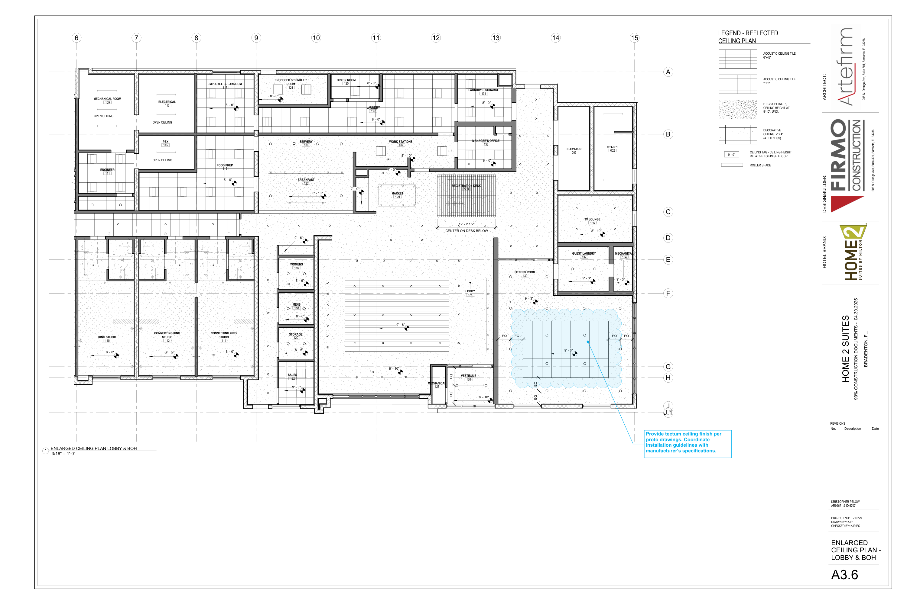 A3.6 Enlarged Ceiling Plan Lobby & BOH original source