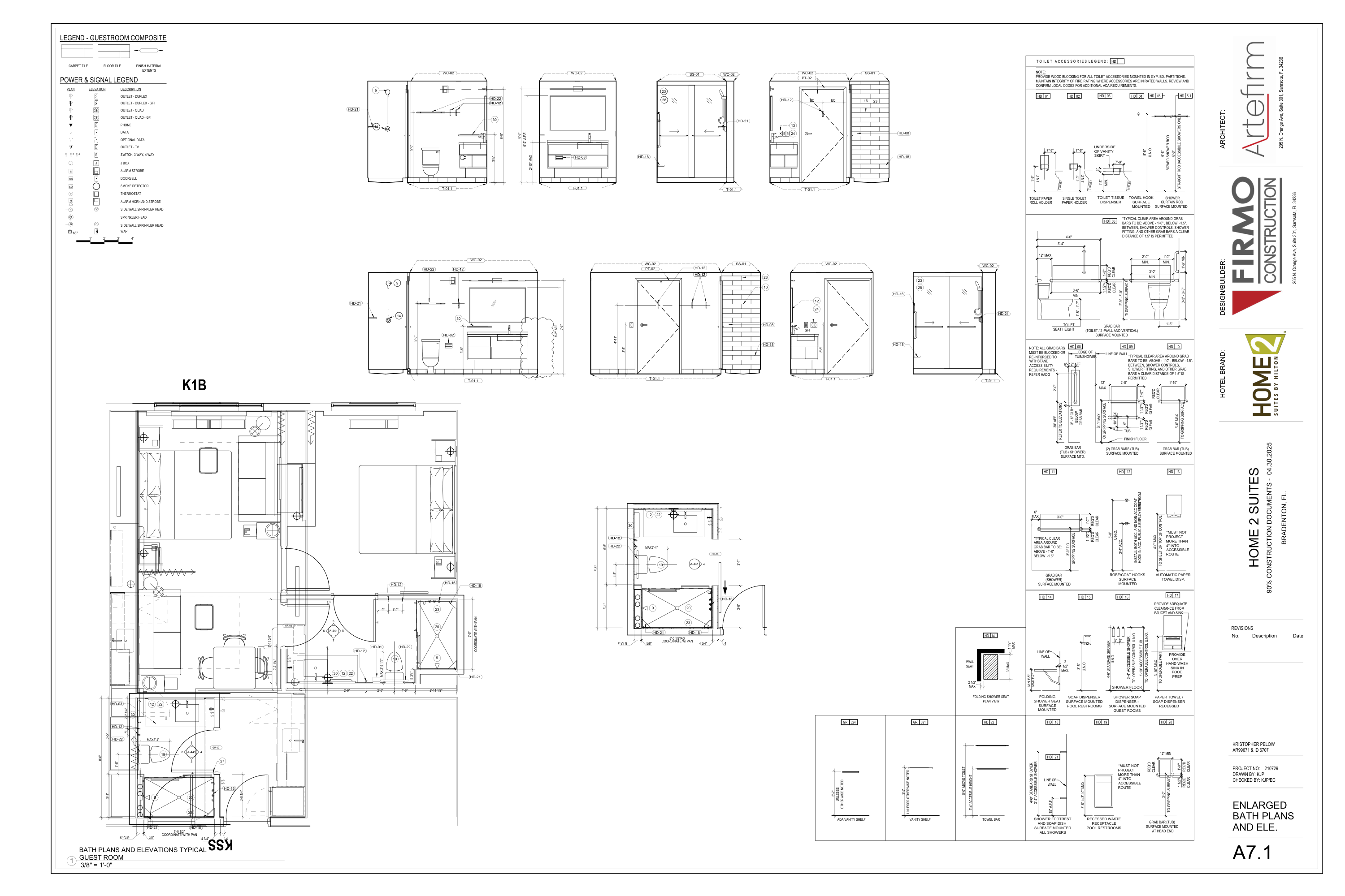 A7.1 Typical Guest Bath Plans and Elevations original source