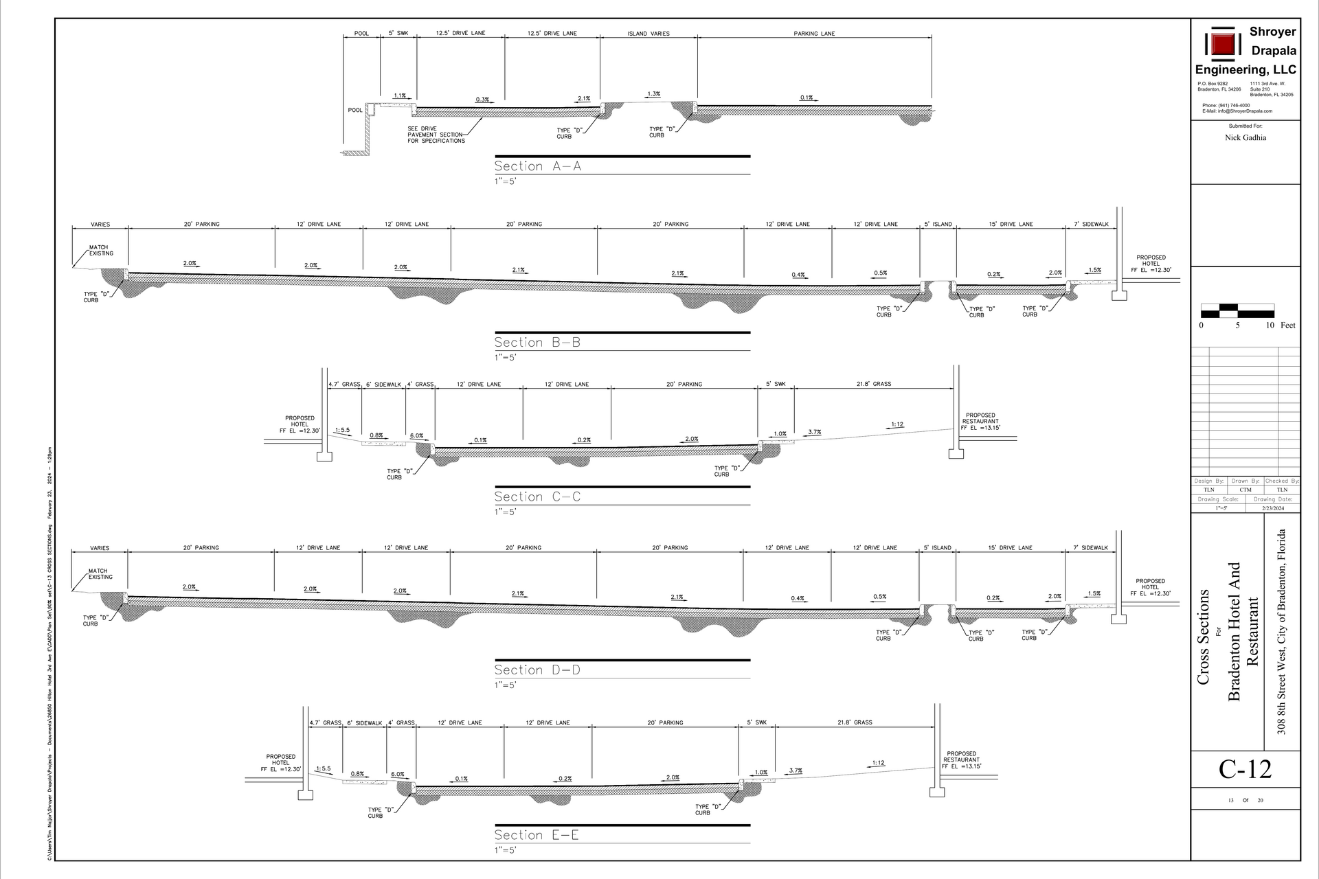 C-12 Cross Sections original civil source