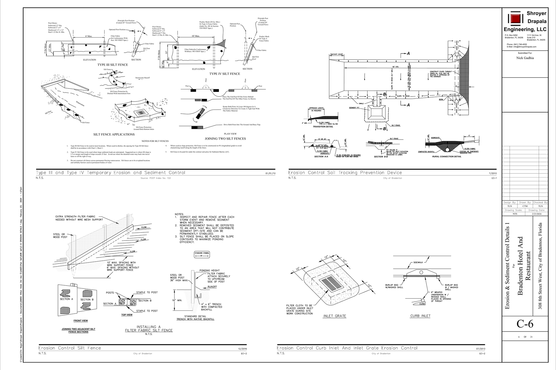 C-6 Erosion & Sediment Control Details 1 original civil source