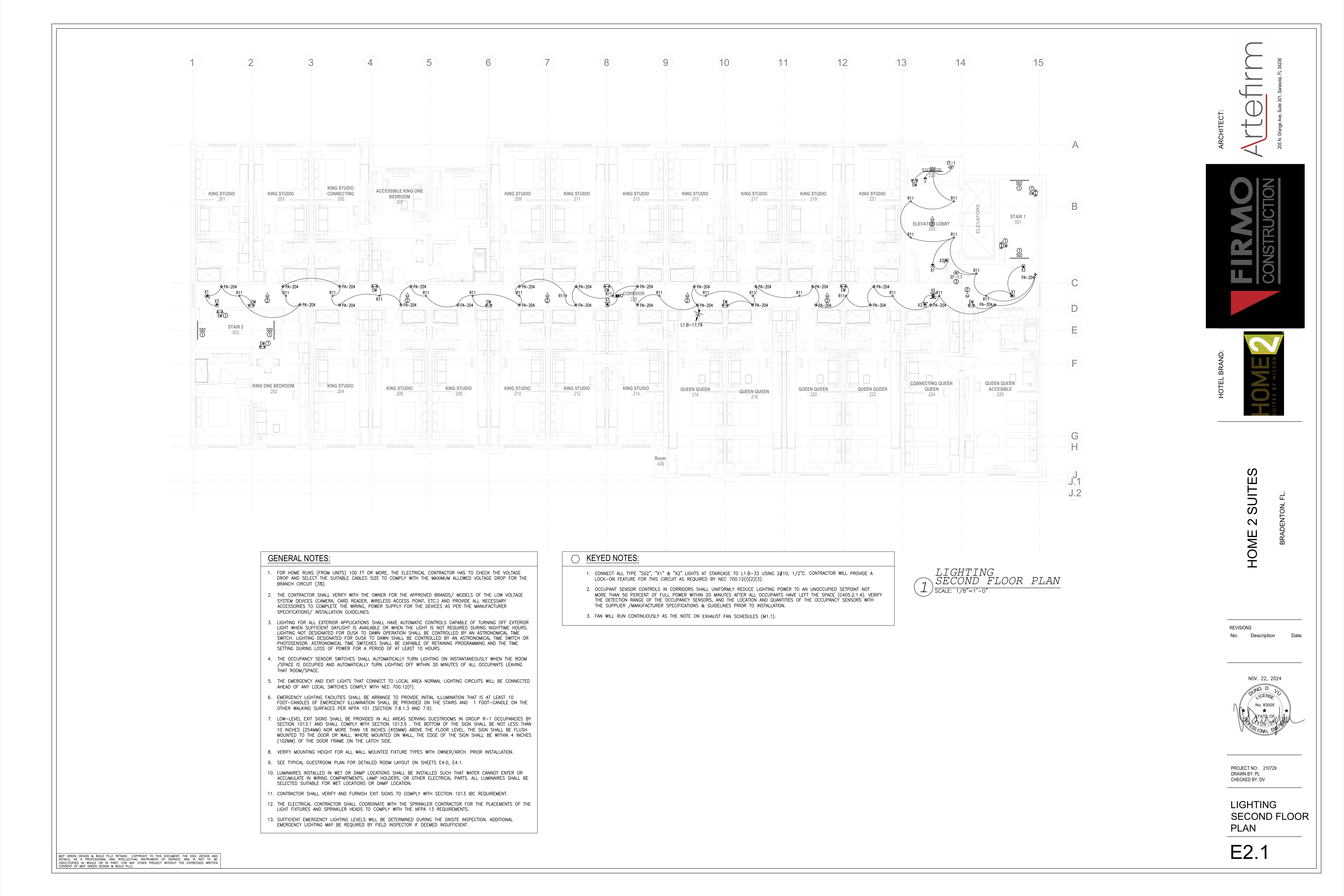 E2.1 Lighting Second Floor Plan original source