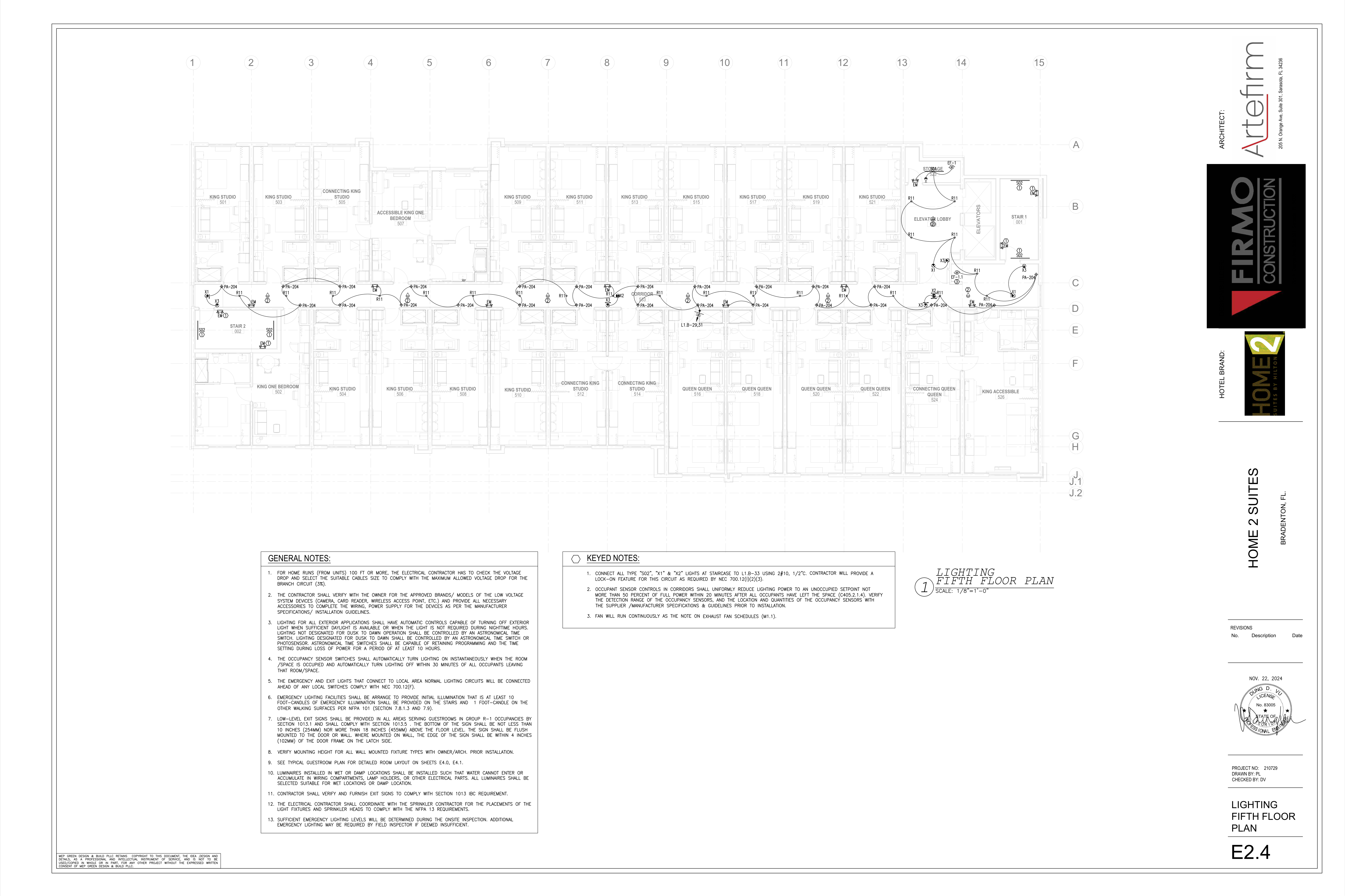 E2.4 Lighting Fifth Floor Plan original source
